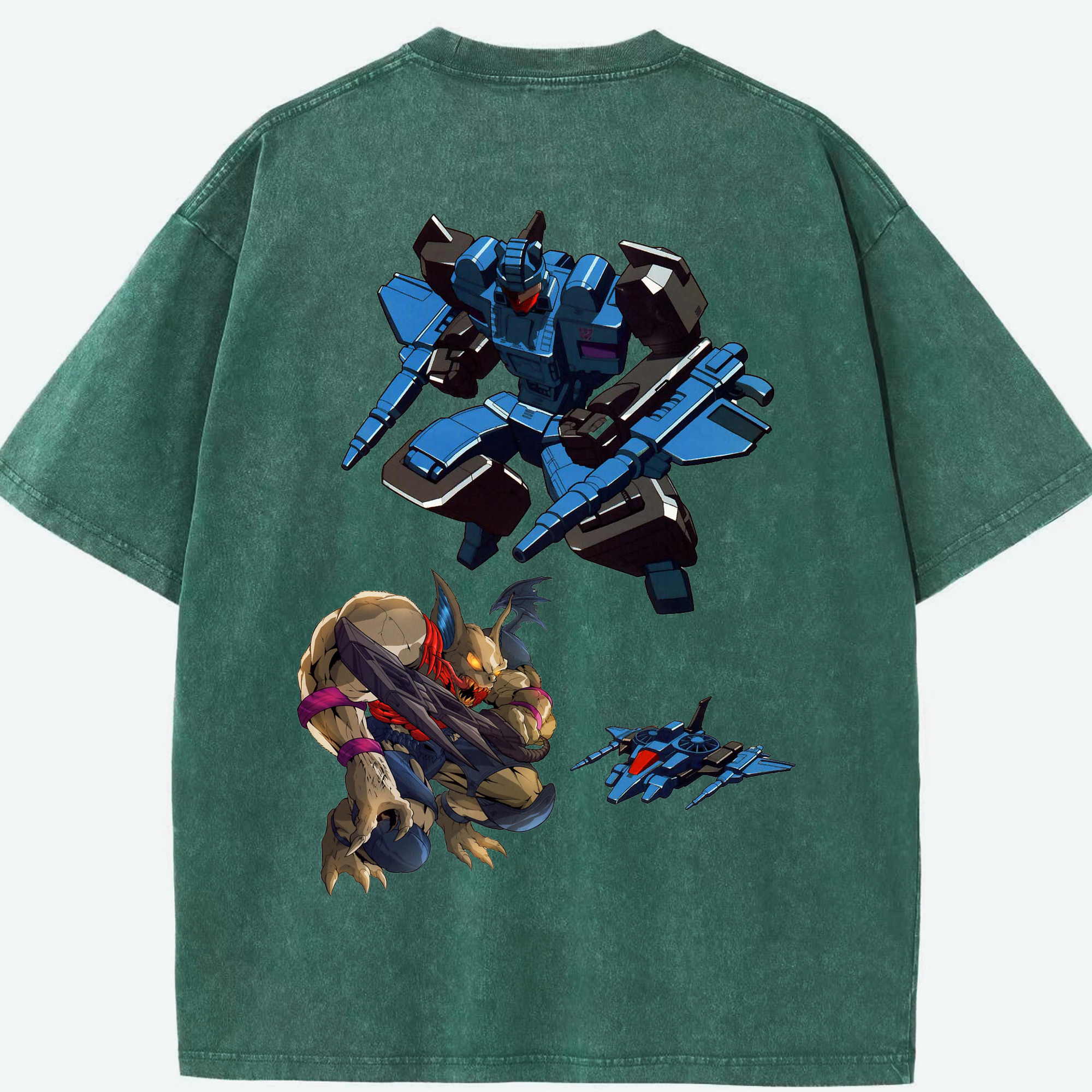 （画像用）  綿100% ヴィンテージ風 半袖Tシャツ（背面プリント）